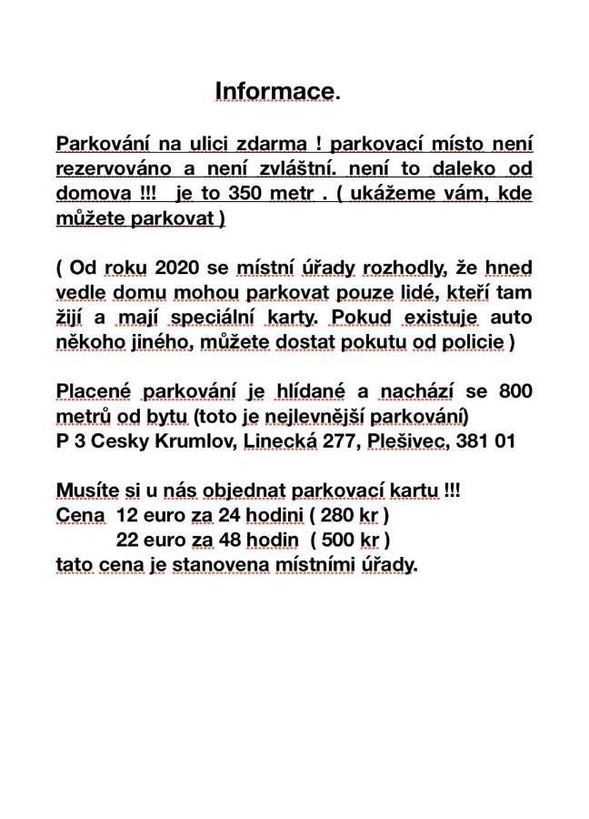 Apartman Marilyn Český Krumlov Exteriör bild